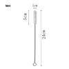 5pcs Soft Hair Tube Cleaner Brush Stainless Steel Handle Bottle Cleaning Brush  For Straw Bottles