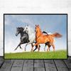 Horse Wall Art Posters Horse Running Canvas Art Print Painting Beautiful Horses Pictures for Modern Home Living Room Decoration