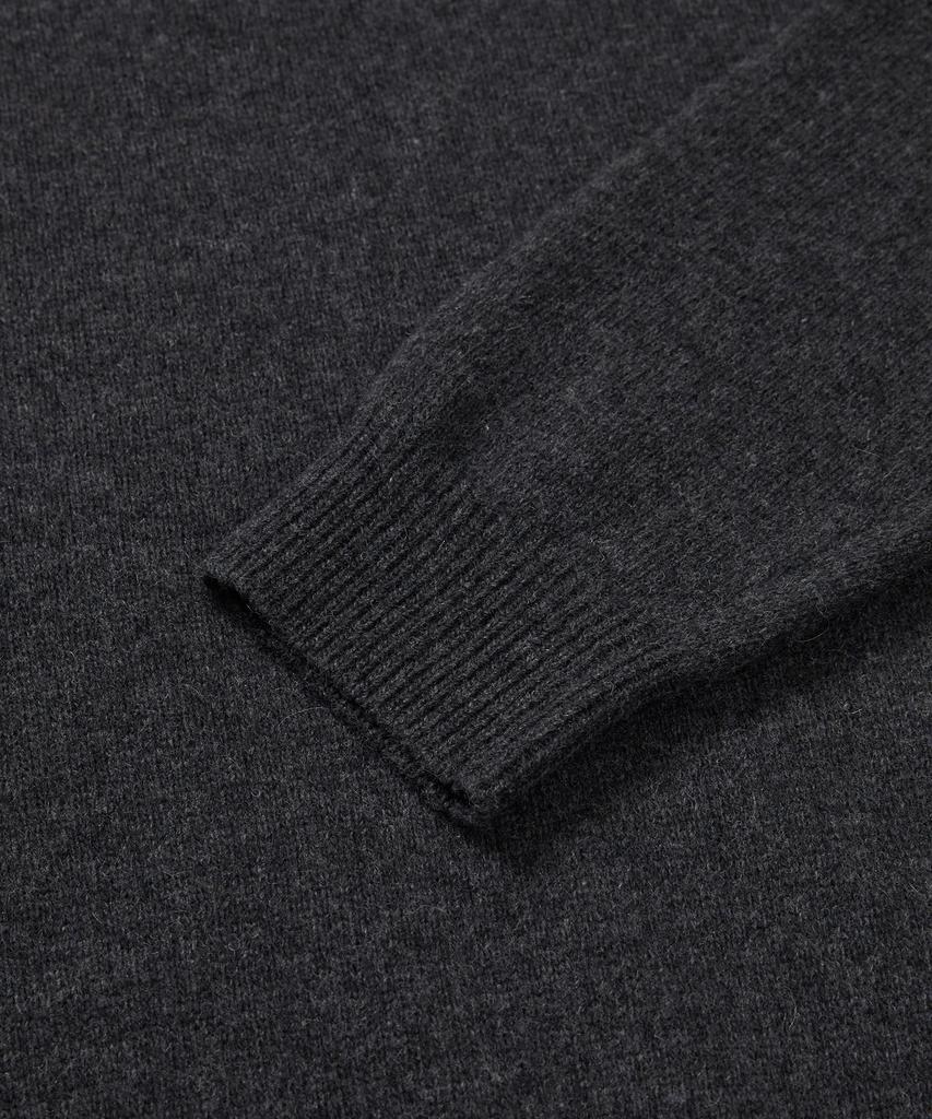 WEST GRAND BOULEVARD Semi-Over Wool Blended Knit Charcoal