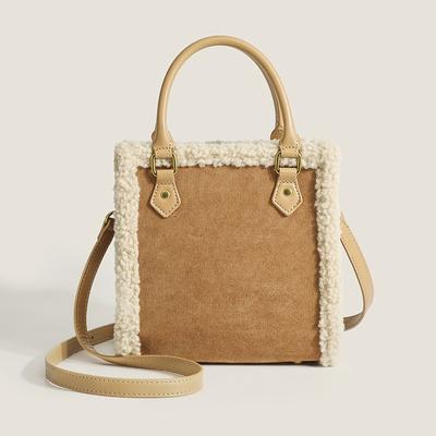Women's Bag New Fashion Simple Autumn and Winter Lamb Velvet Handbag Crossbody Shoulder Bag