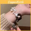 Elegant Alloy Butterfly Bead Bracelet Handcrafted With Geometric Design For Women
