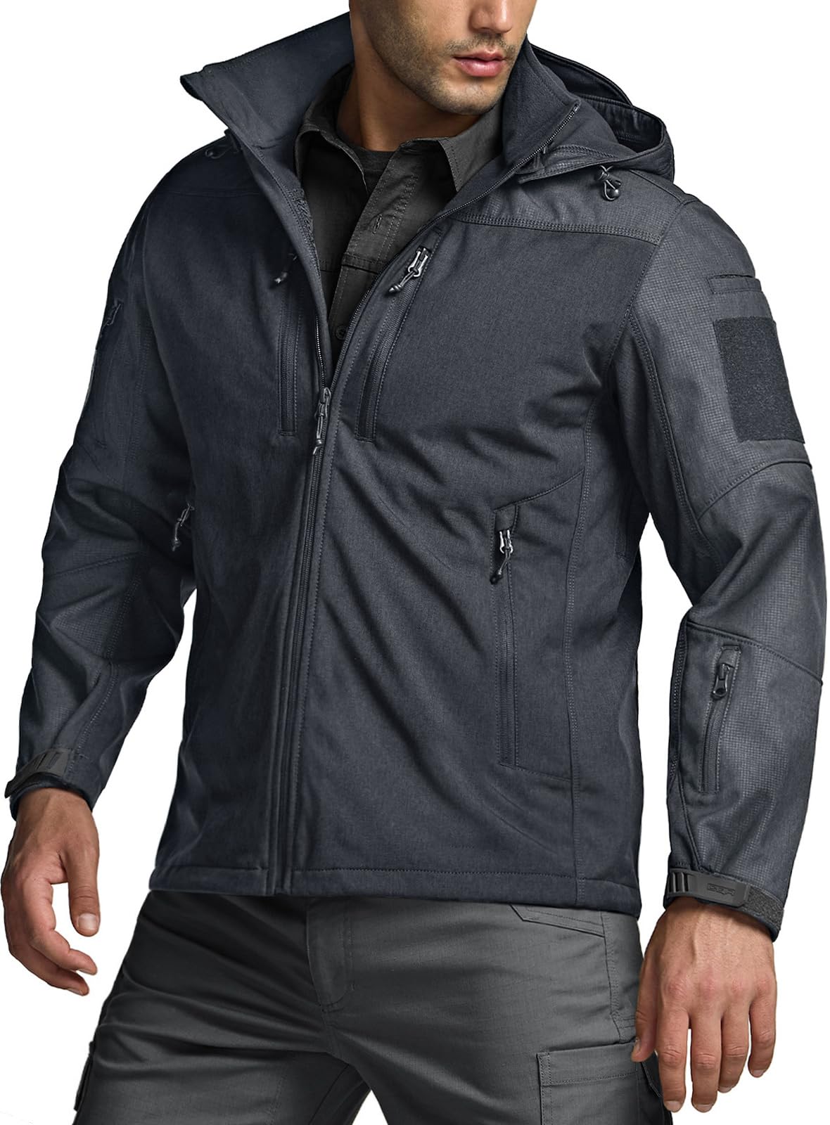 

Куртка софтшелл с капюшоном CQR и тактическая для активного отдыха и военных, камуфляж Realtree и мужская [Ветрозащитная, Водонепроницаемая, Теплая] Куртка/Ветровка для Активного Отдыха,