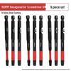 Hexagonal Anti-Slip S2 Alloy Steel Magnetic Screwdriver Bits for Electric Drills