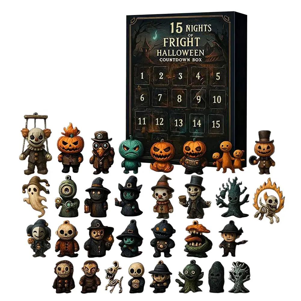Halloween Advent Calendar 2025 Horror Action Figurines Halloween Countdown Calendar Halloween Countdown Box for Kids and Adults Gifts