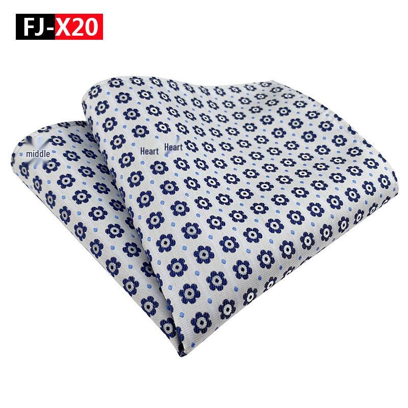 2025 Men's Versatile Floral Solid Color Polyester Pocket Square