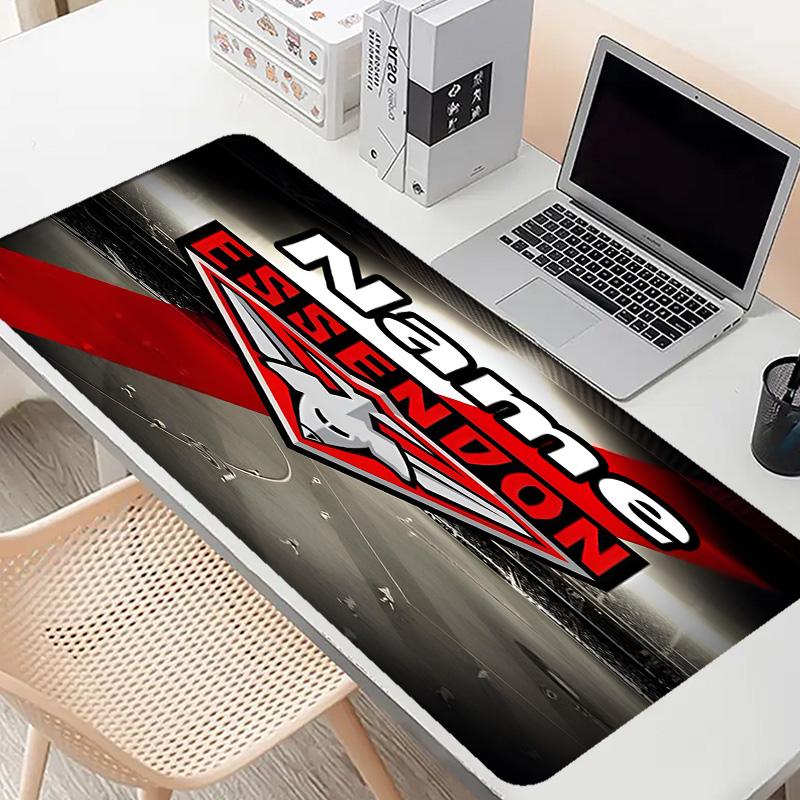 Custom Name Personalized Essendon Football Pattern Mousepad, Laptop PC Desk Mat, Decorative Desk Mat for Home Keyboard Pad Gift