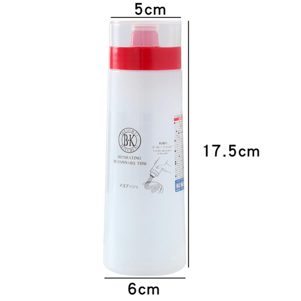 300ml 4-hole Sauce Bottle Safe Resin for Ketchup Mayonnaise Plastic Seasoning Bottle Oiler Crut with Lid Squeeze Sauce Bottle