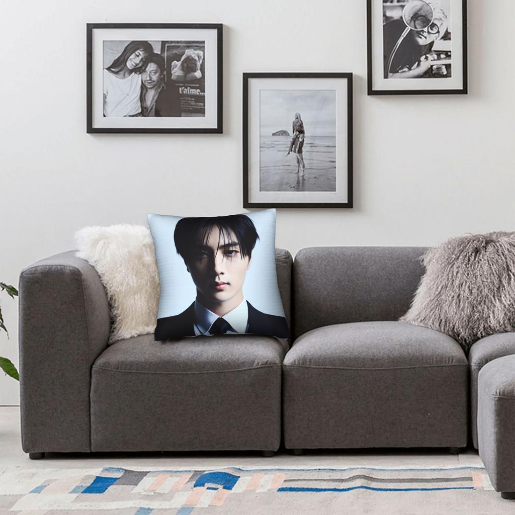 Jay Kpop Style Boy Pillowcases Novelty Pillow Case For Living Room Bed Chair Print Pillow Cover