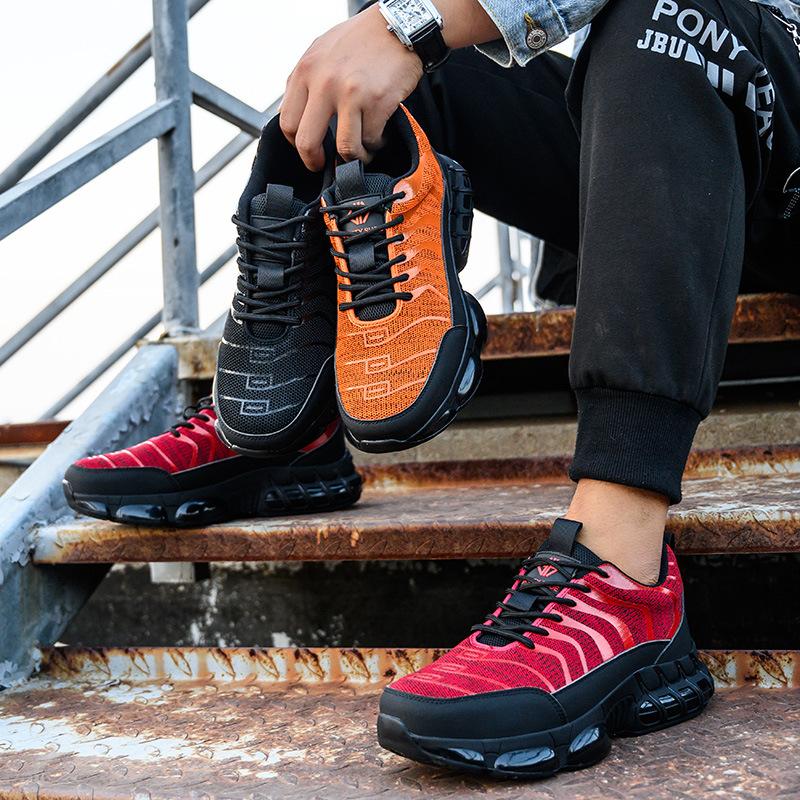 Steel Toe Shoes for Men Indestructible Work Shoes Lightweight Steel Toe Sneakers Women Puncture Proof Non Slip Safety Zapatos