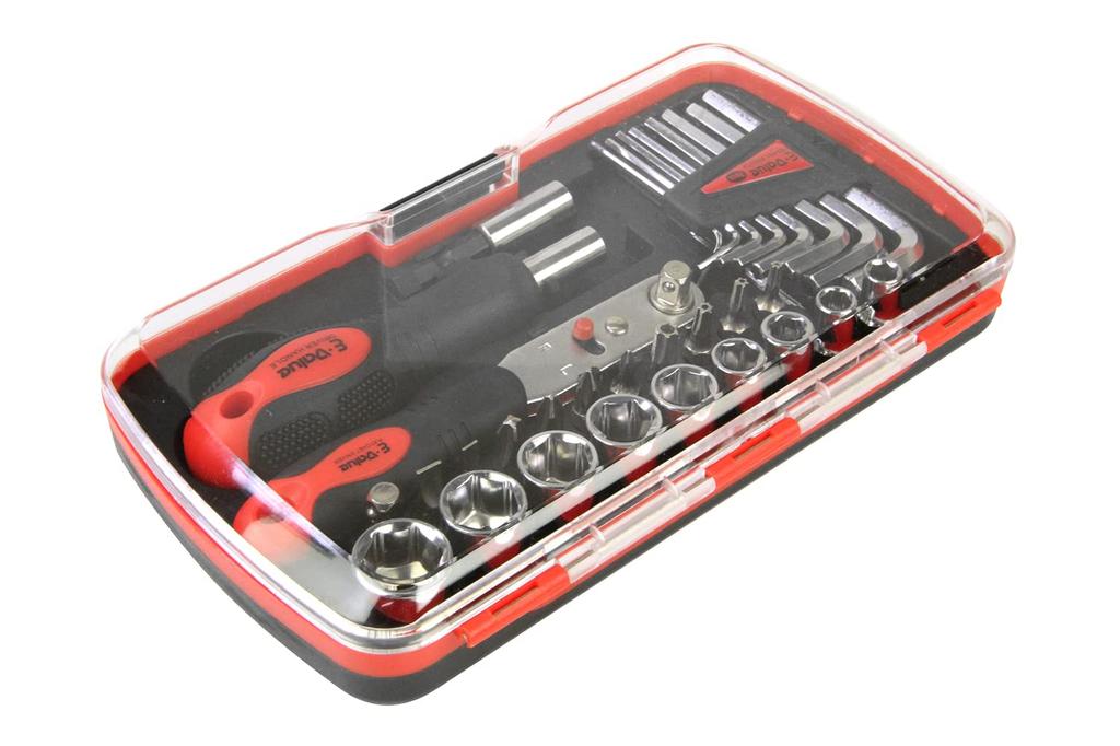 Screwdriver Wrench Tool Set for Furniture Assembly and E-Value 35-Piece & Maintenance, EMT-35C