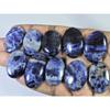 336Cts. Natural Blue Sodalite Oval Cabochon Loose Gemstone 10Pcs Lot 29-38MM C-1500
