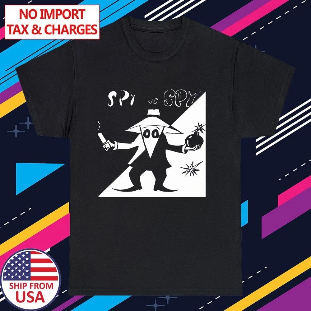 Spy vs Spy Cartoon Men s Black Size S-5XL S