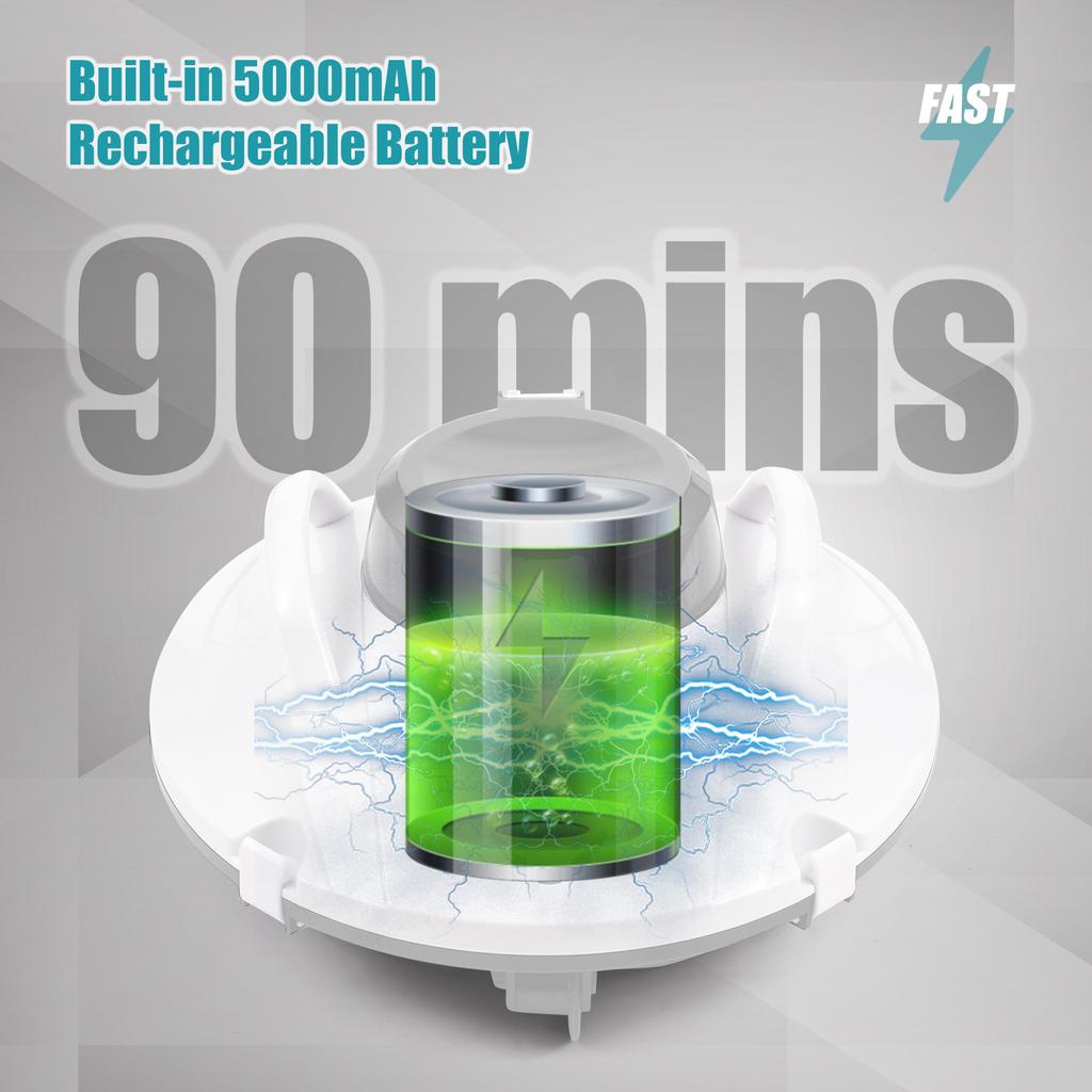 Bezdrátový robotický čistič bazénu 35W Bazénový vysavač 35W Silný sací výkon Vydrží 90 minut s LED indikátorem