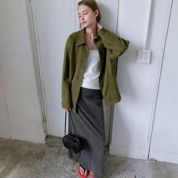 ATELIER NAIN (Jk-3075)Suede Set-Up Classic Half Jacket