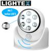 LIGHTEX LED Wall Lamp Wall Light with Motion Detector Battery Indoor Outdoor