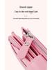Women's High-End Short Bi-Fold Polyester Wallet with Zipper