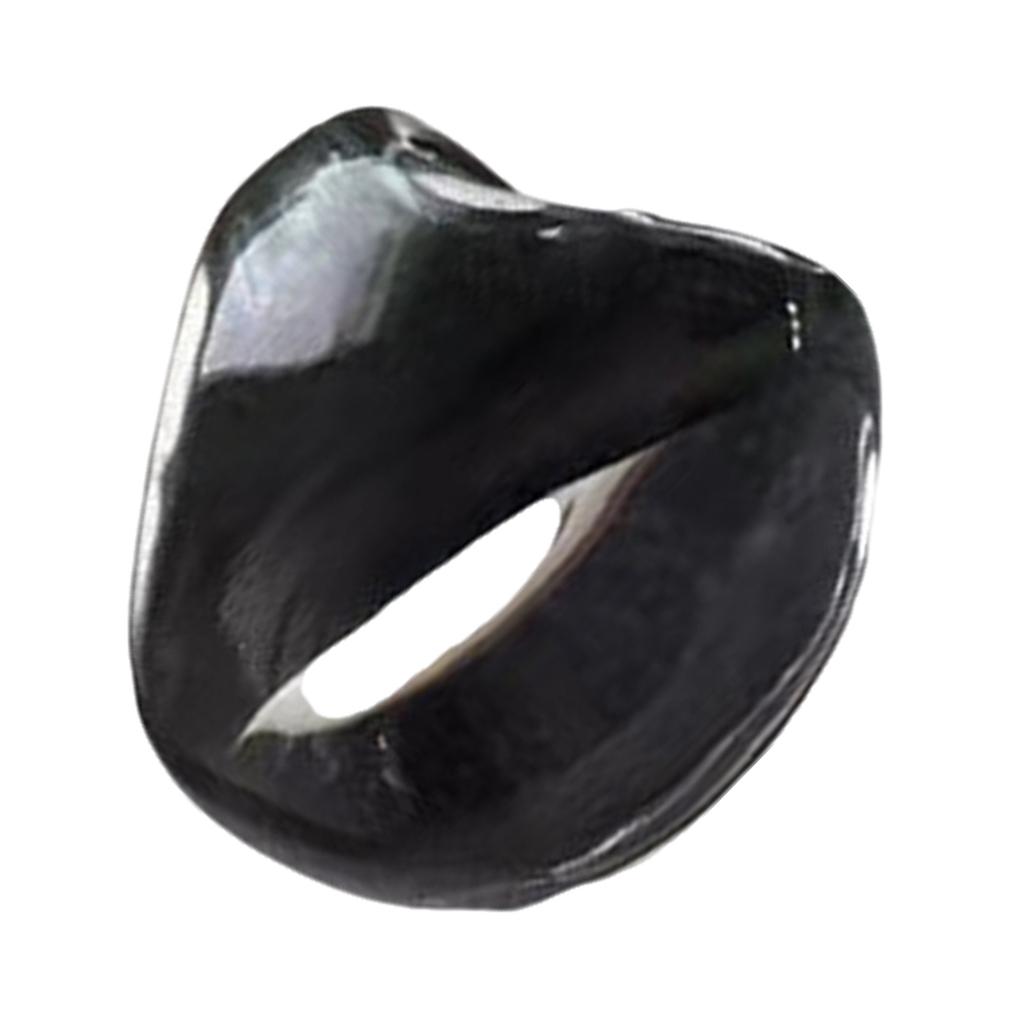 Pearlescent Inner Glaze Resin Ring Lightweight Comfort Fit Multiple Color Options For Daily Wear And Special Occasions