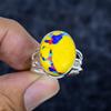 Mosaic Jasper Gemstone Handmade 925 Sterling Silver Jewelry Ring Size 9 MM-3417