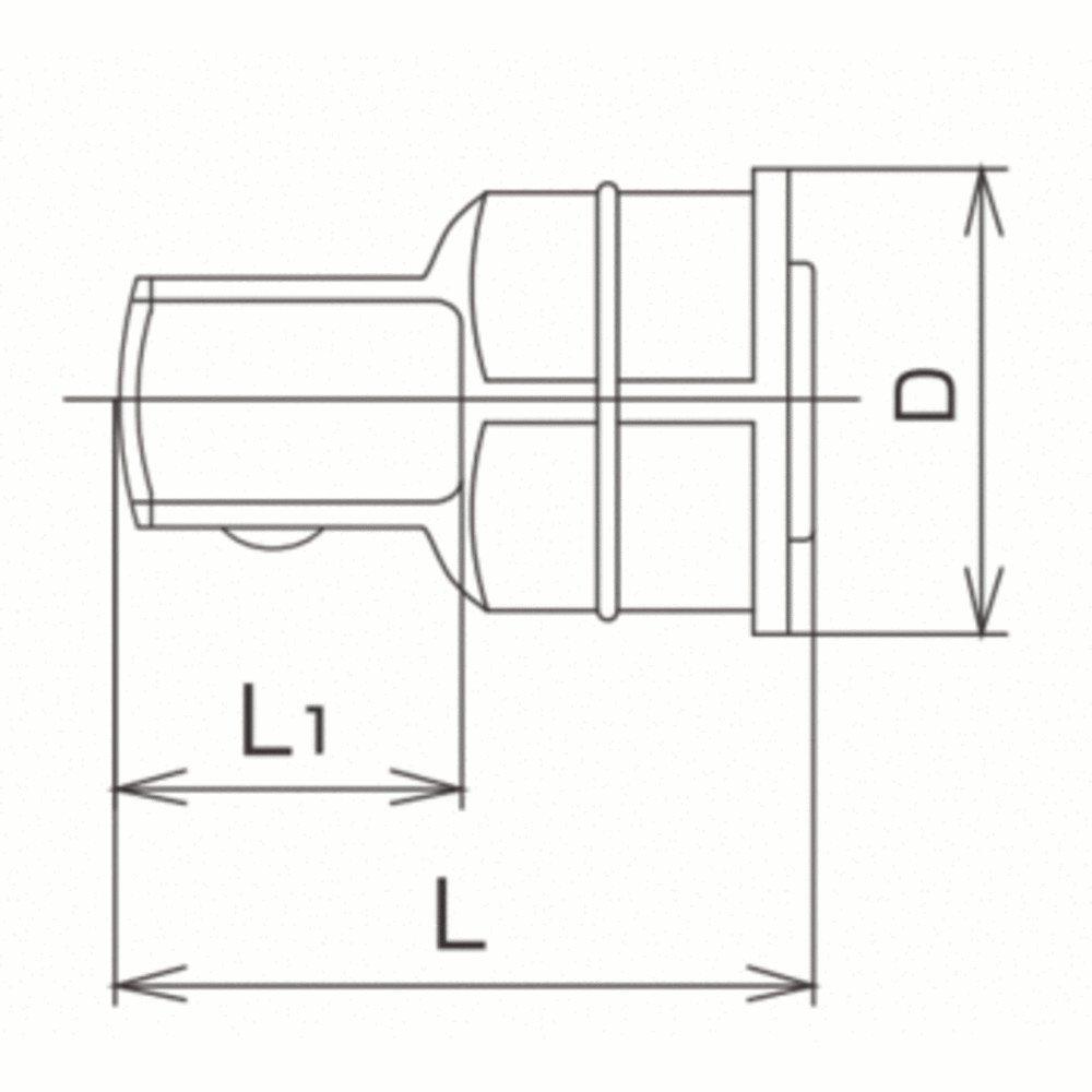 TONE Ratchet Open End Adapter RA2-6S, 6.35mm (1/4") Drive, Pack of 6