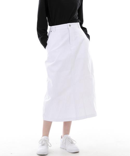 Seinteukeulu Wide Dome Half Band Long Skirt Wdh-1303 White