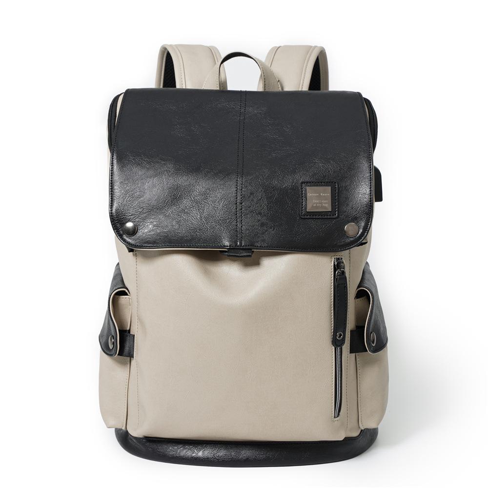 Herren Lederrucksack: Trendiger lässiger Reise- und Schulrucksack für Studenten