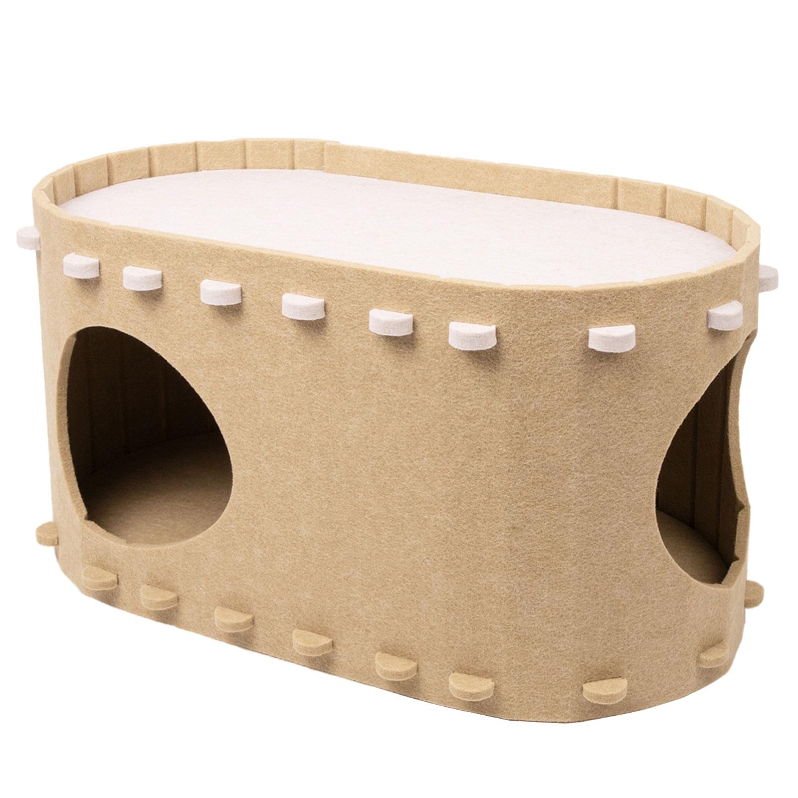 

Двухэтажный домик для кошек на дереве, складная пещера для кошек, теплая лежанка для отдыха, жилище для кошек, подушка для кошек на все времена года, туннель для кошек A