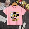 Mickey Summer 2026 New Fashion Boys and Girls Children's T-Shirt Cartoon Anime Children's Clothing Top