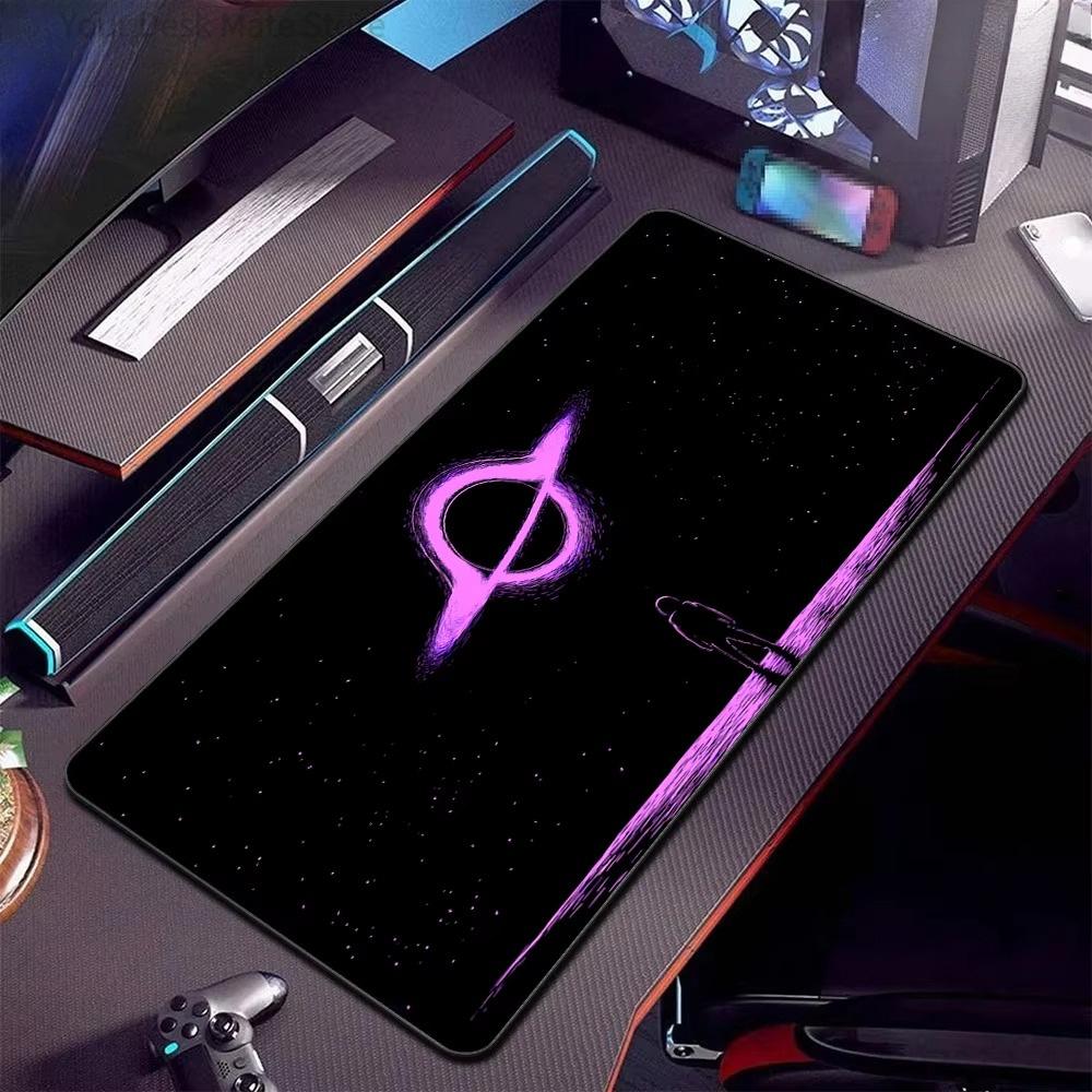 Purple Starry Sky Symbol Gaming Mouse Pad Waterproof Nonslip Desk Mat