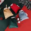 1pc Christmas Candy Bags Hairball Drawstring Bag Velvet Gift Packing Bags Christmas Eve Fruits  Bag Party Gift Decoration