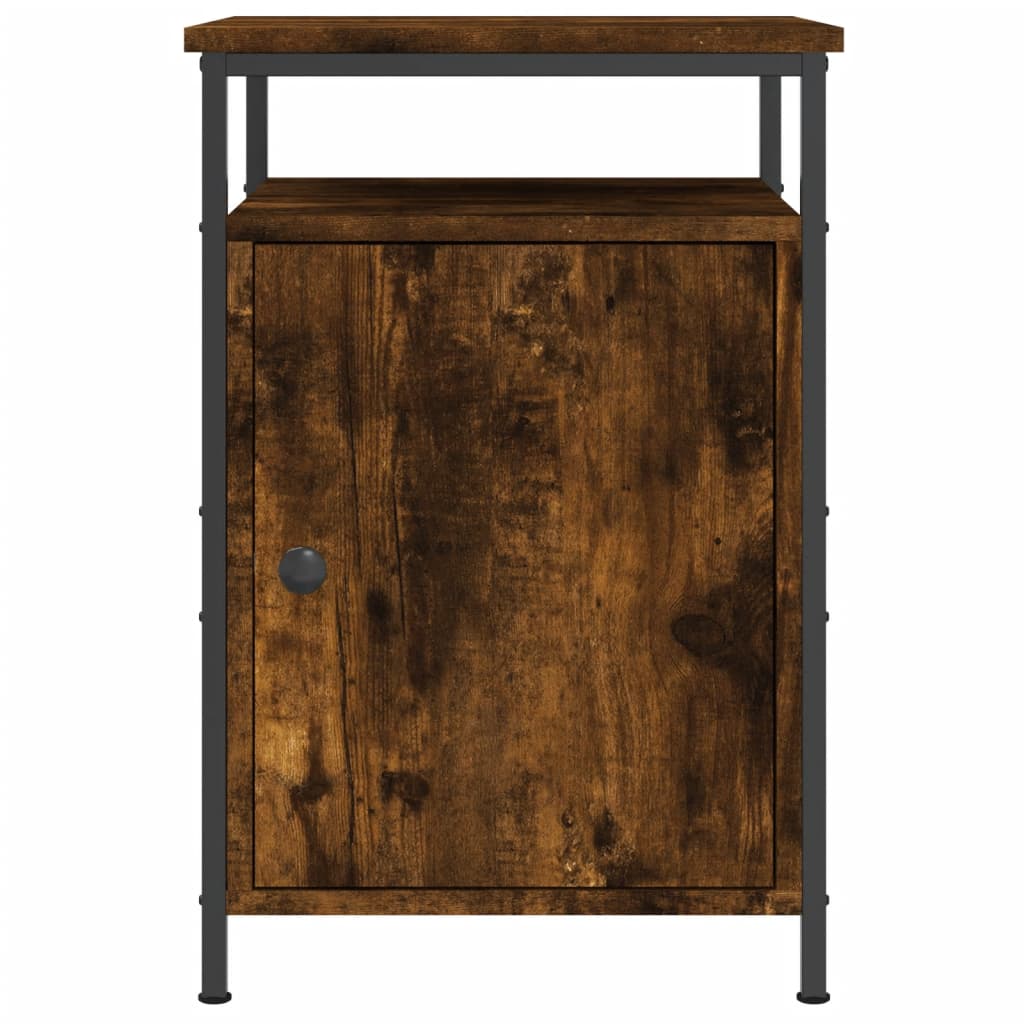 Nightstand Smoked Oak 40 X 42 X 60 Cm Particleboard