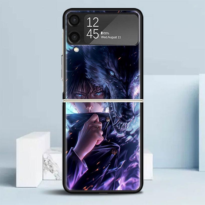 Kaisen J-Jujutsu Fushiguro Megumi Phone Case For Samsung Galaxy Z Flip7 Flip6 5G Flip5 Flip4 Flip3 ZFlip 7 6 3 4 5 Shockproof Ba