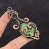 Copper Ruby Zoisite Pendant Copper Wire Wrapped Jewelry Real Gemstone Pendant Handmade Jewelry Copper Pendant Wire Wrapped Pendant For Gift