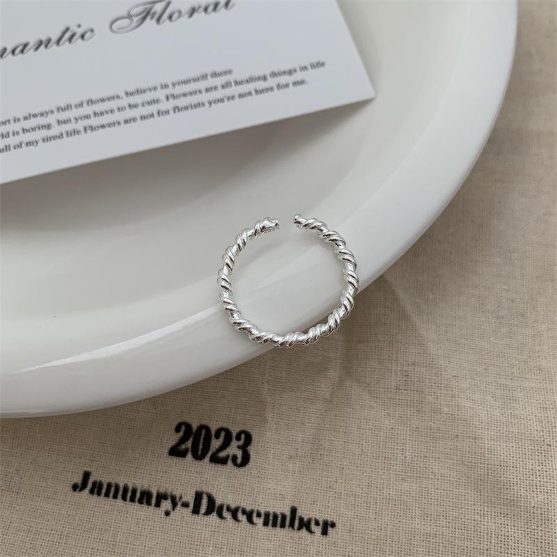 Anello Minimalista da Donna in Argento Sterling 925, Inossidabile, Anello Aperto di Alta Gamma per Dito Indice di Coppia