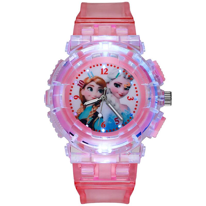Student Children'S Watch Women'S Plastic Frozen Luminous Glowing Bracelet Niche