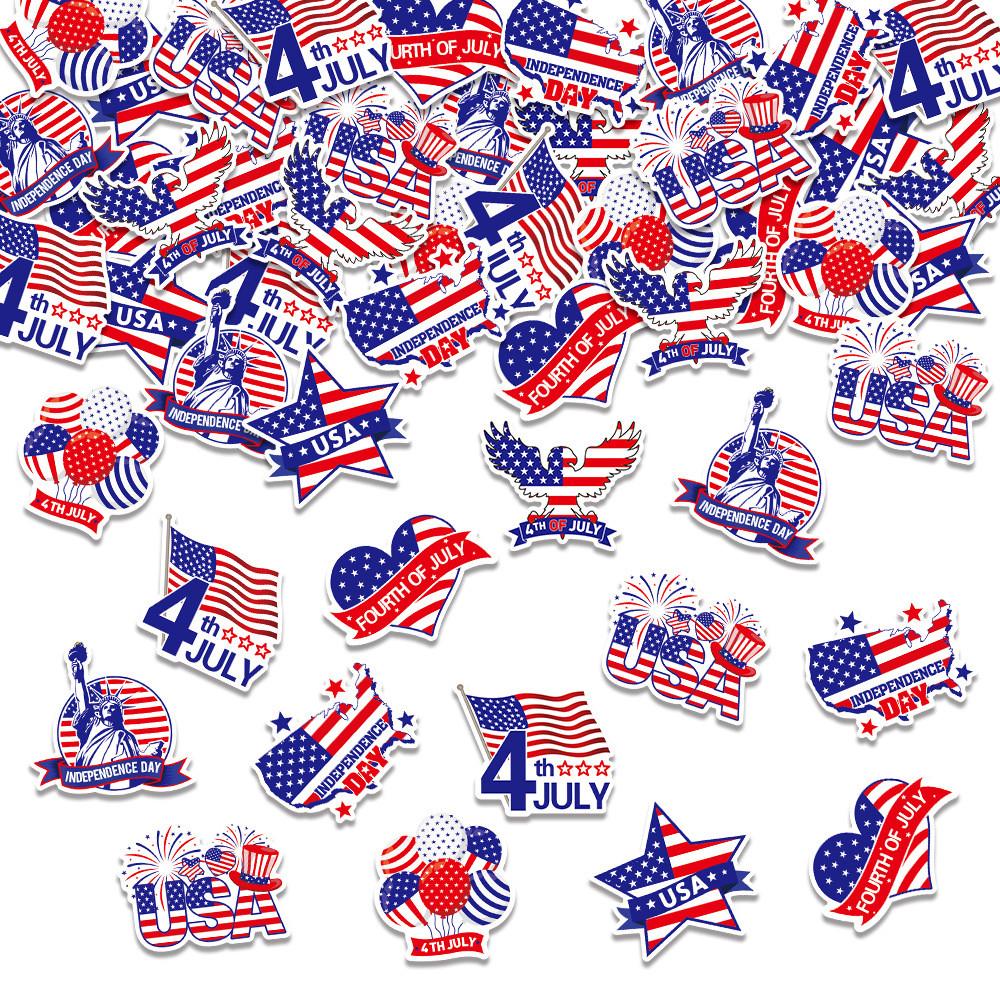 Day Independence American Decorative Fragments For Celebration And Event
