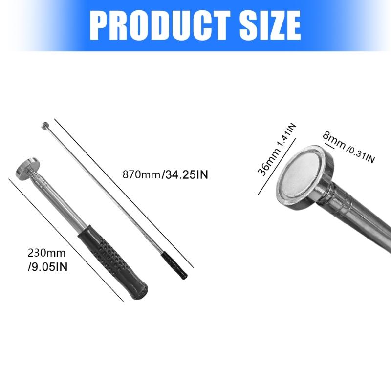 Retractable Magnetic Pickup Tool 50lb Pull Automotive Repair Workshop Metal Object Retrieval Litter Reachers