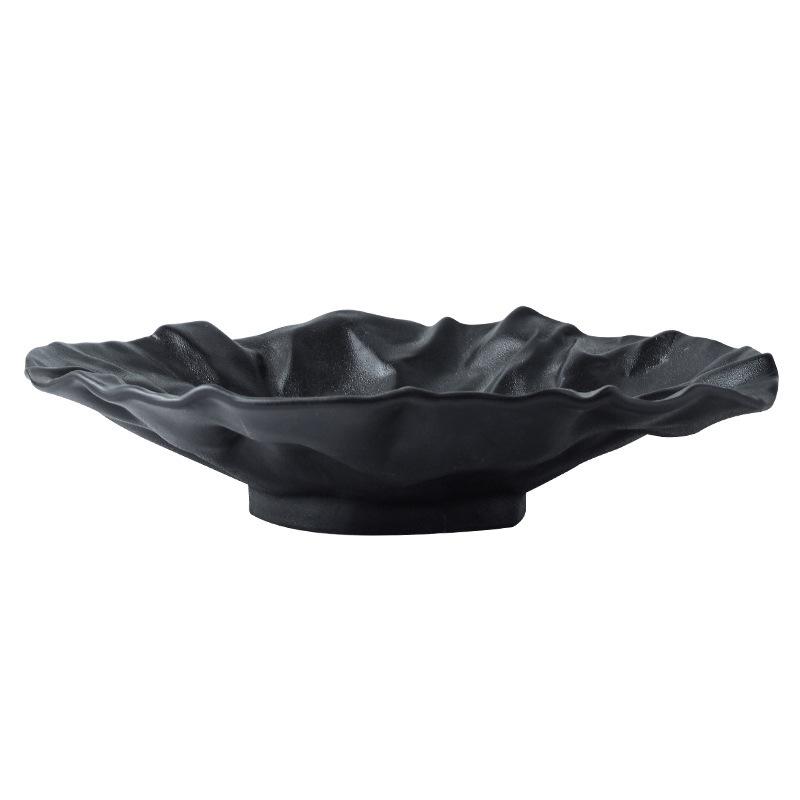 Special-Shaped Pleated Deep Vegetable Plate, Premium Japanese Tableware, Western Salad Plate, High-End Clubhouse Cooking Plate, Dessert Plate
