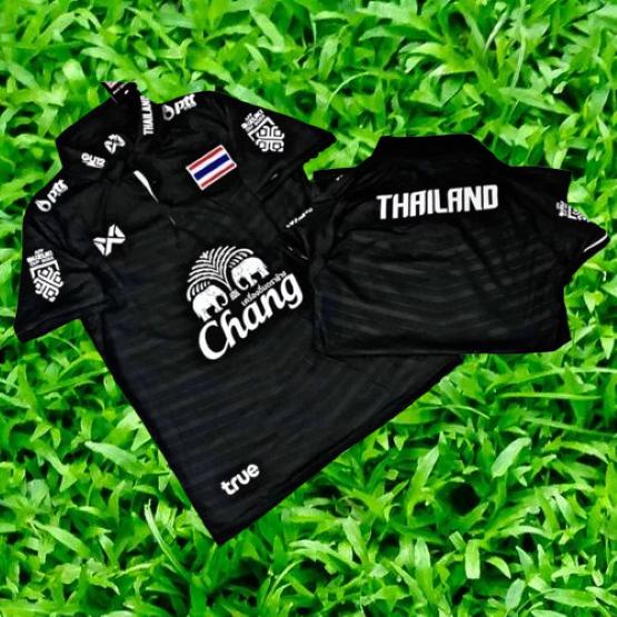 THAJSKO Fotbalový národní trénink JERSEY CHEER Verze pro fanoušky Rychloschnoucí košile Polo Polyester Krátký rukáv Uniforma Logo Elephant Sport Outdoor