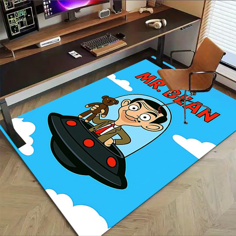 1PC Mr. Bean UFO Extra Large Non Slip Floor Carpet, Office, Family, Bedroom, Studio Large Area Rug Indoor Rugs