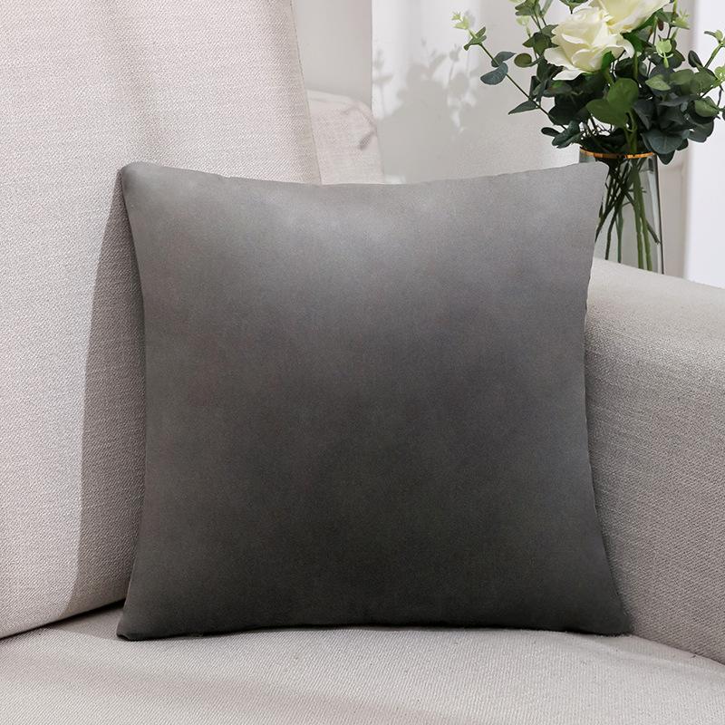 New Solid Color Nordic Velvet Pillow Sofa Office Living Room Simple Plush Cushion Bedroom Bedside Pillow