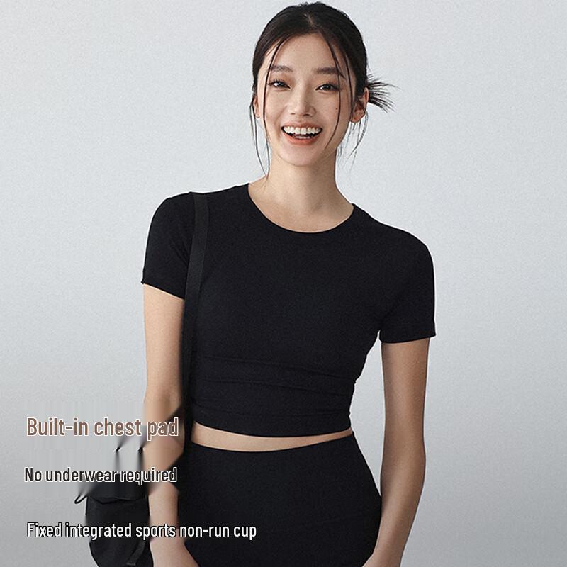 Women's Backless Yoga & Pilates Short-Sleeve Top