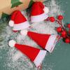 10Pcs New Santa Christmas Hat Clips Mini Red Hair Grips Barrettes Handmade Christmas Hair Clips Party