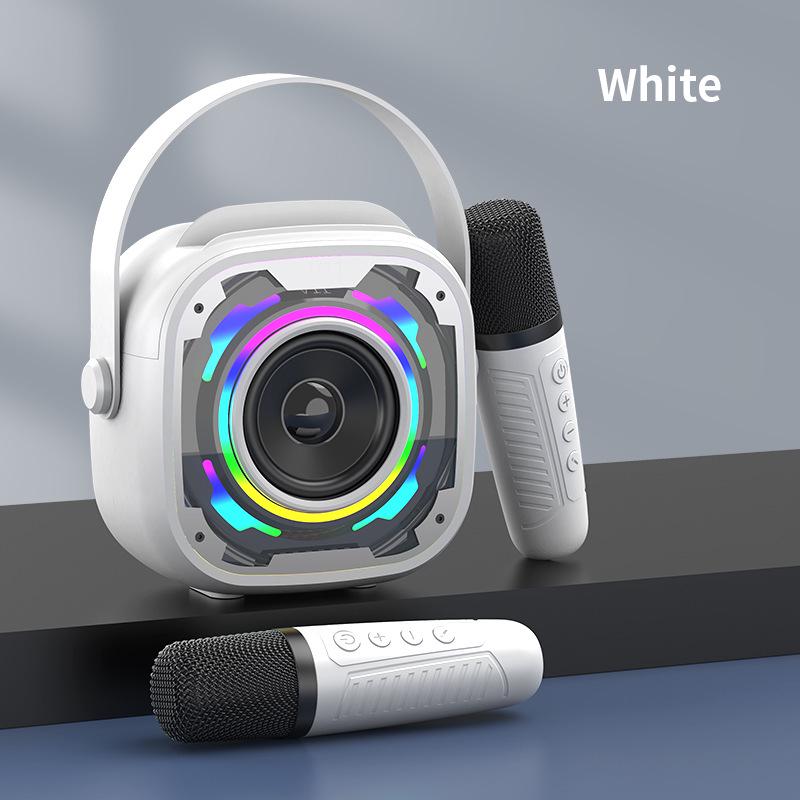 V11 Kabelloser Bluetooth Karaoke-Lautsprecher: Tragbarer, Outdoor-, Schreibtischtauglicher Subwoofer mit Mikrofon