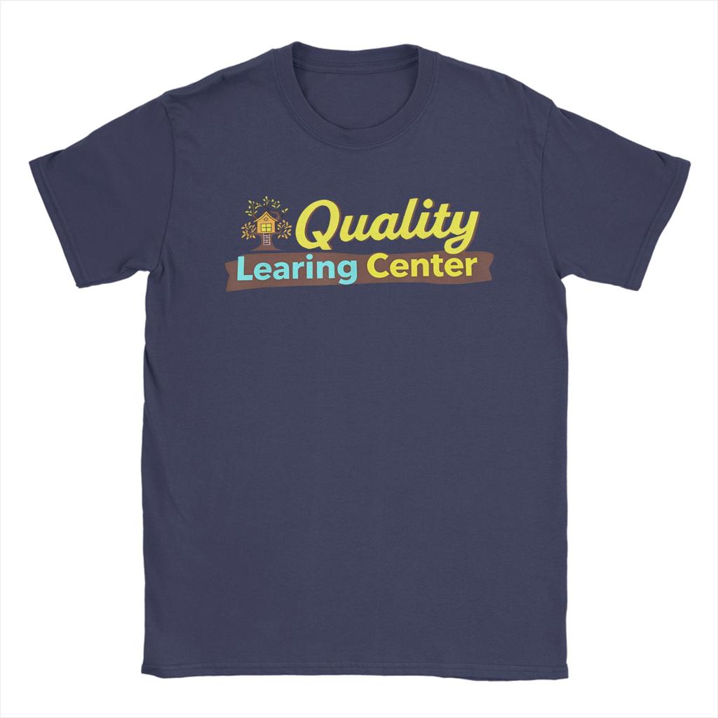 Quality Learing Center T Shirt for Men Cotton Funny TShirts Crewneck  Tees Short Sleeve Clothing Big Size