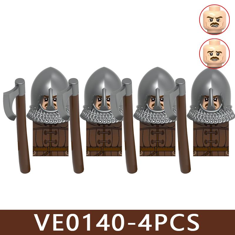 Castello Medievale Cavalieri Soldato Figure Blocchi da Costruzione Fanteria Legione Impero Guerriero Arco Spada Casco Milizia Mattoncini Giocattolo Regali