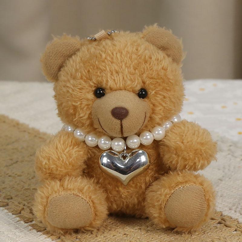 Charming Teddy Bear Keychain Plush Doll - Dressed Up Couple Backpack Ornament Gift