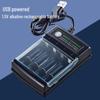 USB Charger for 1.5V Alkaline Rechargeable AA & AAA Batteries, 4-Slot Independent Charging Dock