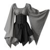 Women Fashion Long Sleeve Vintage Dress Cosplay Party Evening Night Formal Dress