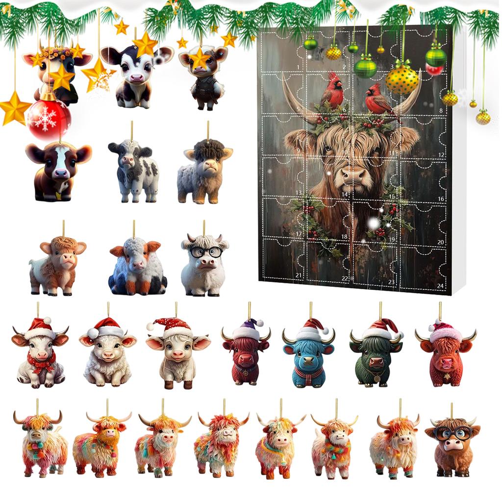 Advent Calendar Contains 24 Gifts, Cute Figures Doll Advent Calendar, Countdown Calendar With Surprise Toys, Collectible Figures Gift For Kids