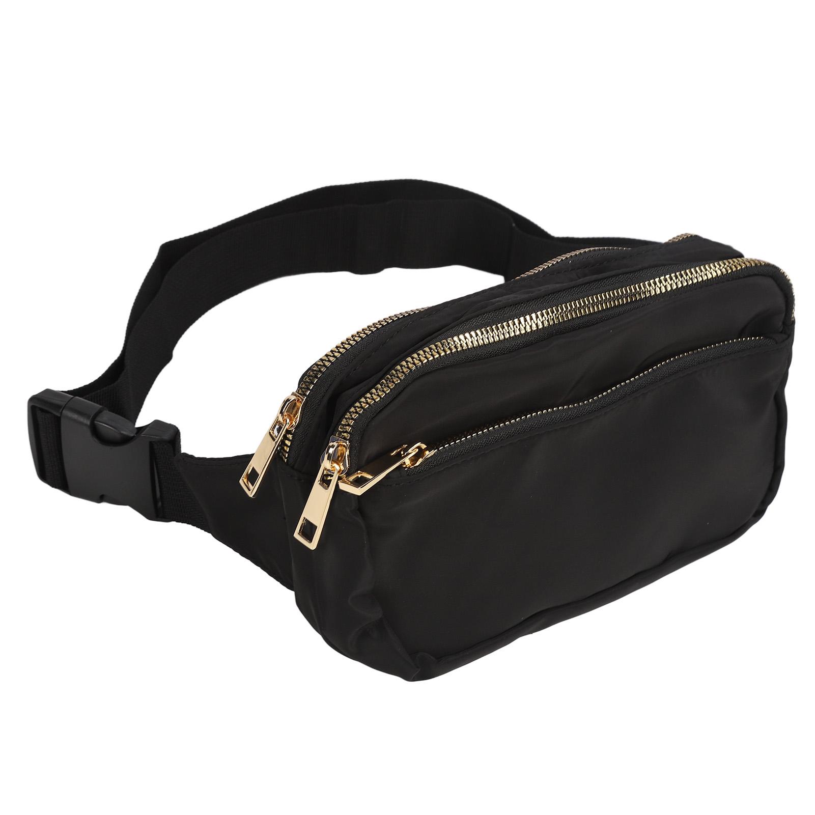 Наружная спортивная поясная сумка Черная Модная Водонепроницаемая Сумка-мессенджер на молнии на грудь для пешего туризма Черная 71 x 51 x 22 дюйма 990₽